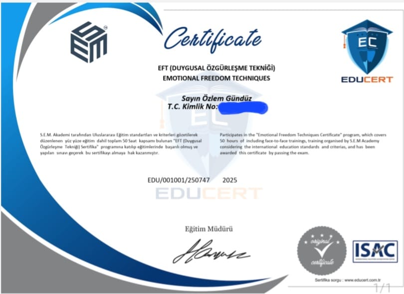Bioenerji Uygulayıcı Sertifikası